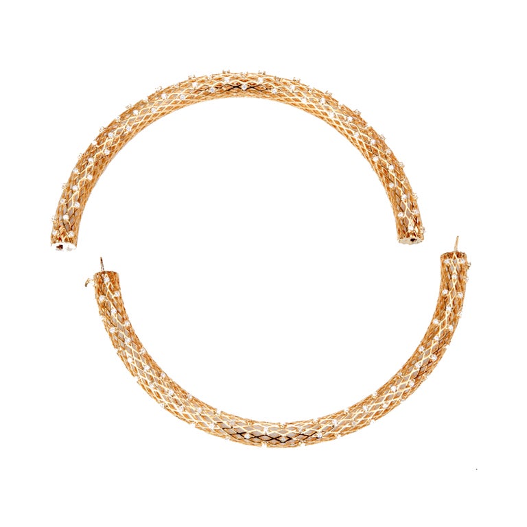 Yemyungji Diamond 5.12ct 18 Karat Yellow Gold Fantasia Choker Necklace