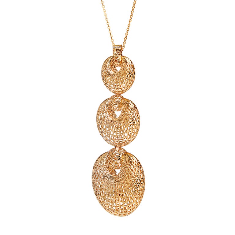 Yemyungji Diamond 18 Karat Yellow Gold Blooming Long Chain Necklace