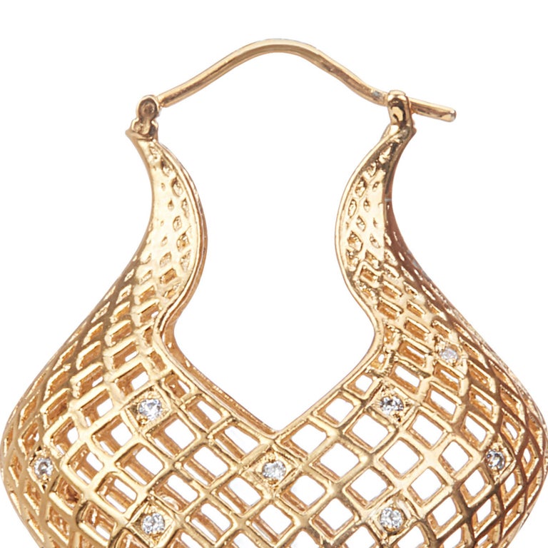Yemyungji Diamond 18 Karat Yellow Gold Drop Earrings
