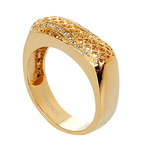 Yemyungji Diamond 18 Karat Yellow Gold White Gold Rings Set