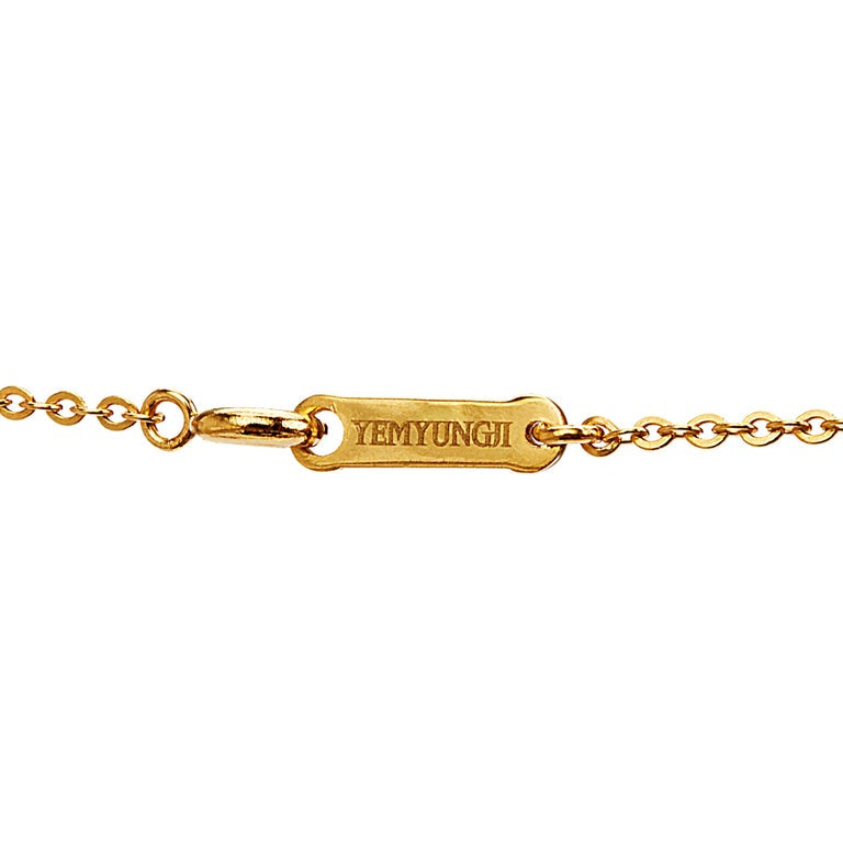 Yemyungji Diamond 18K Yellow Gold  Blooming Long Chain Necklace